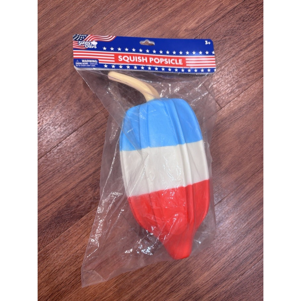 NIP Squishy Popsicle Rocket Pop Jumbo Size TikTok Red White Blue